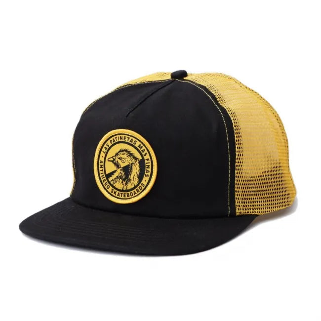 ANTIHERO - LAS PATINETAS SNAPBACK MESH CAP  "Black/Gold"
