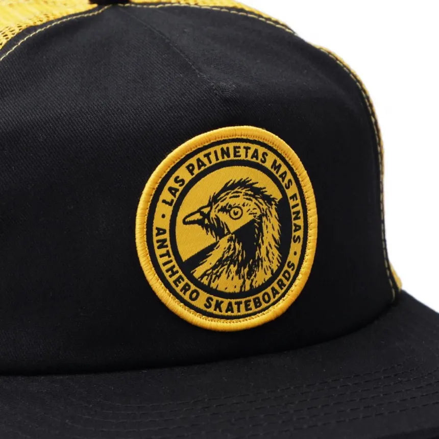 ANTIHERO - LAS PATINETAS SNAPBACK MESH CAP  "Black/Gold"