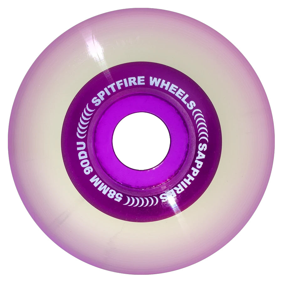 SPITFIRE WHEELS SAPPHIRES CLEAR PURPLE 90DURO(101DURO) 58mm Lacquer