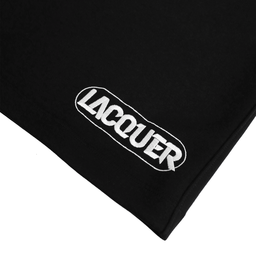 LACQUER - Embroidery Sweat Short "Black"