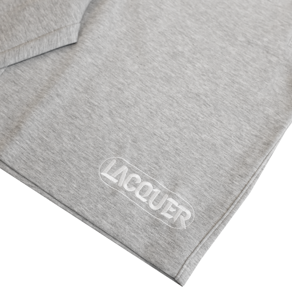 LACQUER - Embroidery Sweat Short "Grey"