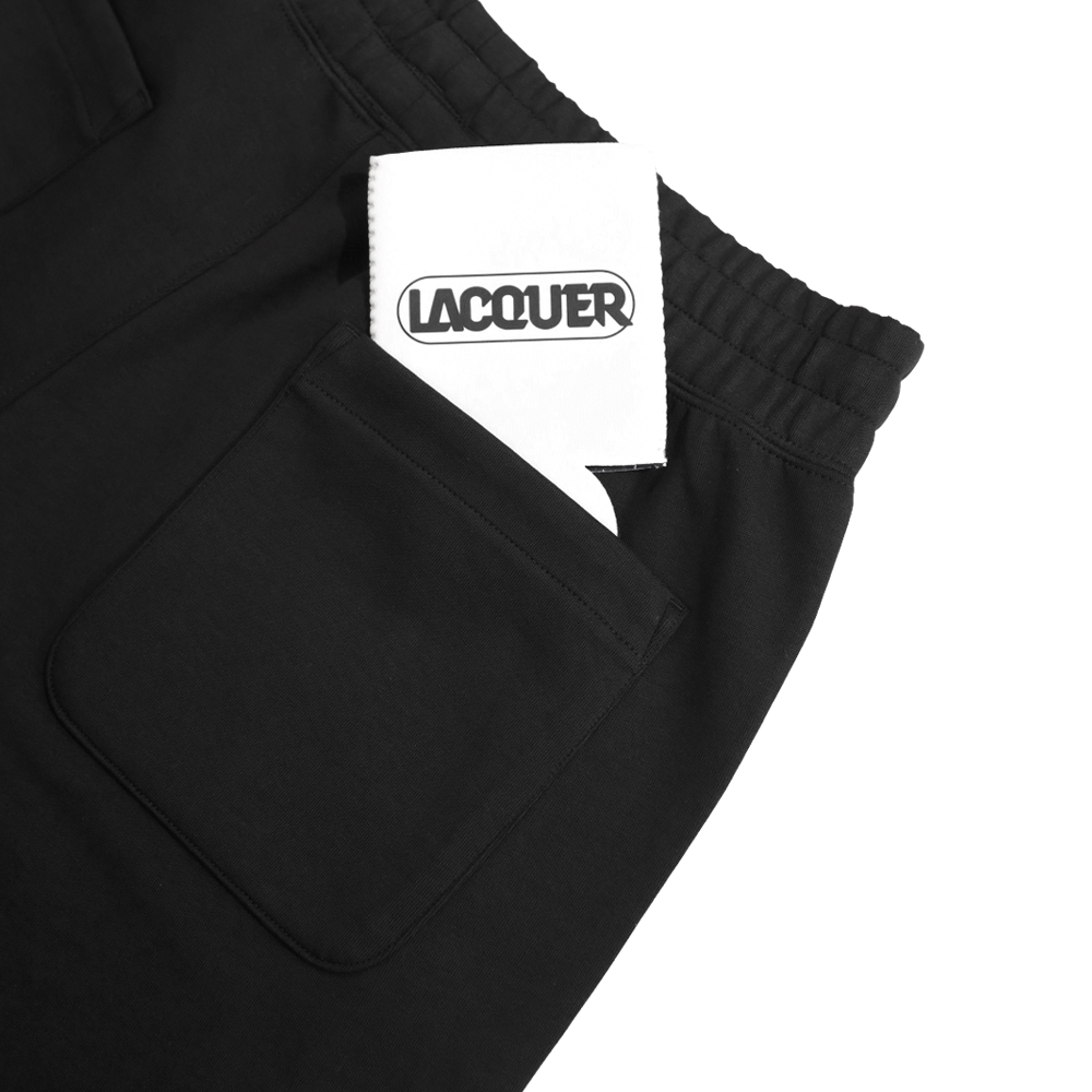 LACQUER - Embroidery Sweat Short "Black"
