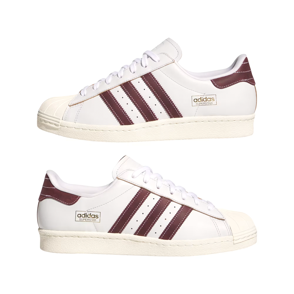 ADIDAS SKATEBOARDING - SUPERSTAR 80 ADV "Crystal White / Shadow Red"