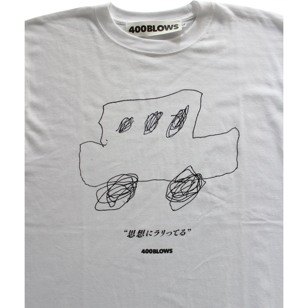 400BLOWS - たかあきくん「CAR」T-SHIRTS "White"