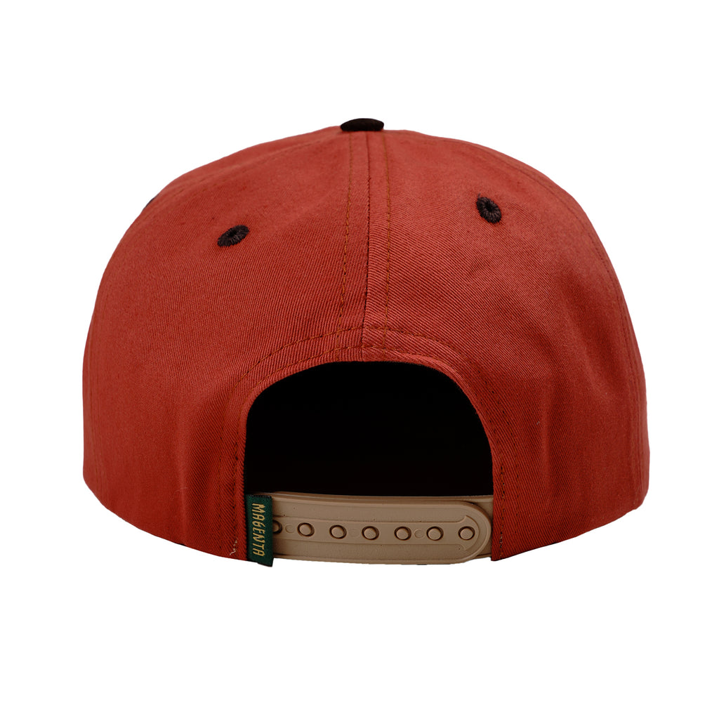 MAGENTA SKATEBOARDS QUÉBEC SNAPBACK HAT "BRICK" Lacquer