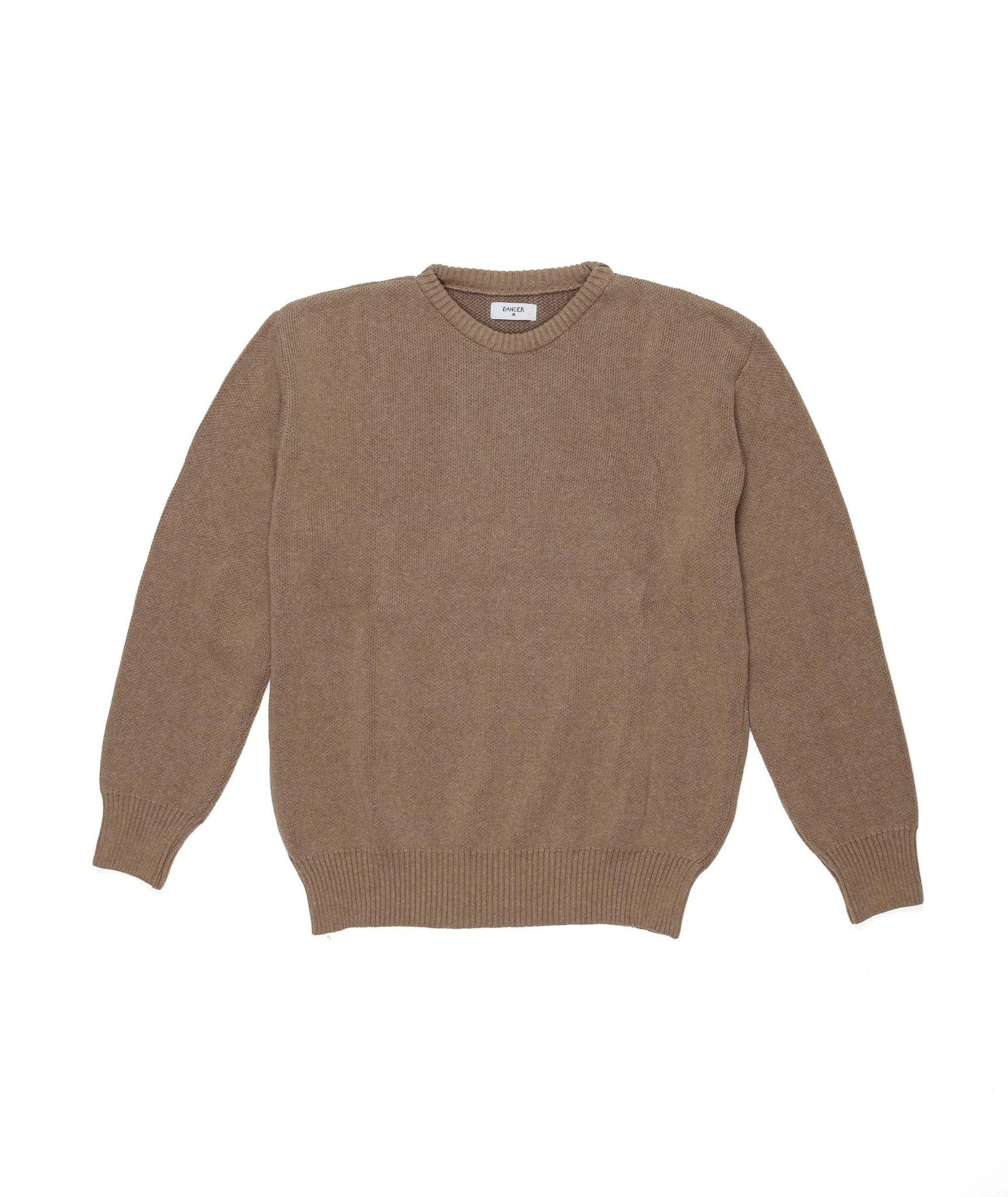 DANCER - Elbow Logo Crew Knit "Beige"