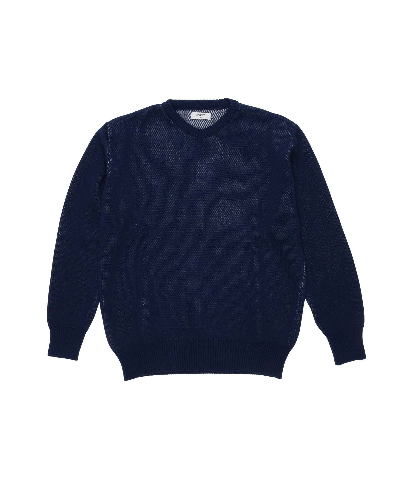 DANCER - Elbow Logo Crew Knit "Navy"