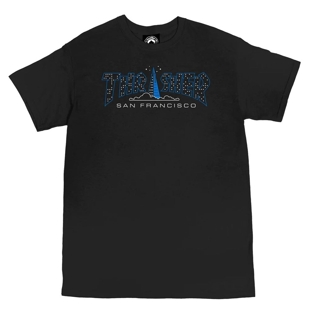 THRASHER - PYRAMID S/S TEE "Black"