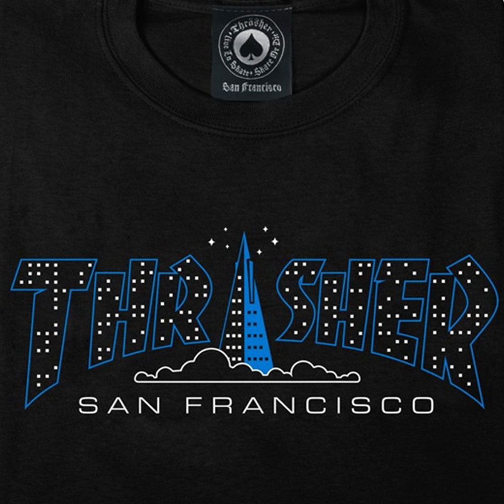 THRASHER - PYRAMID S/S TEE "Black"