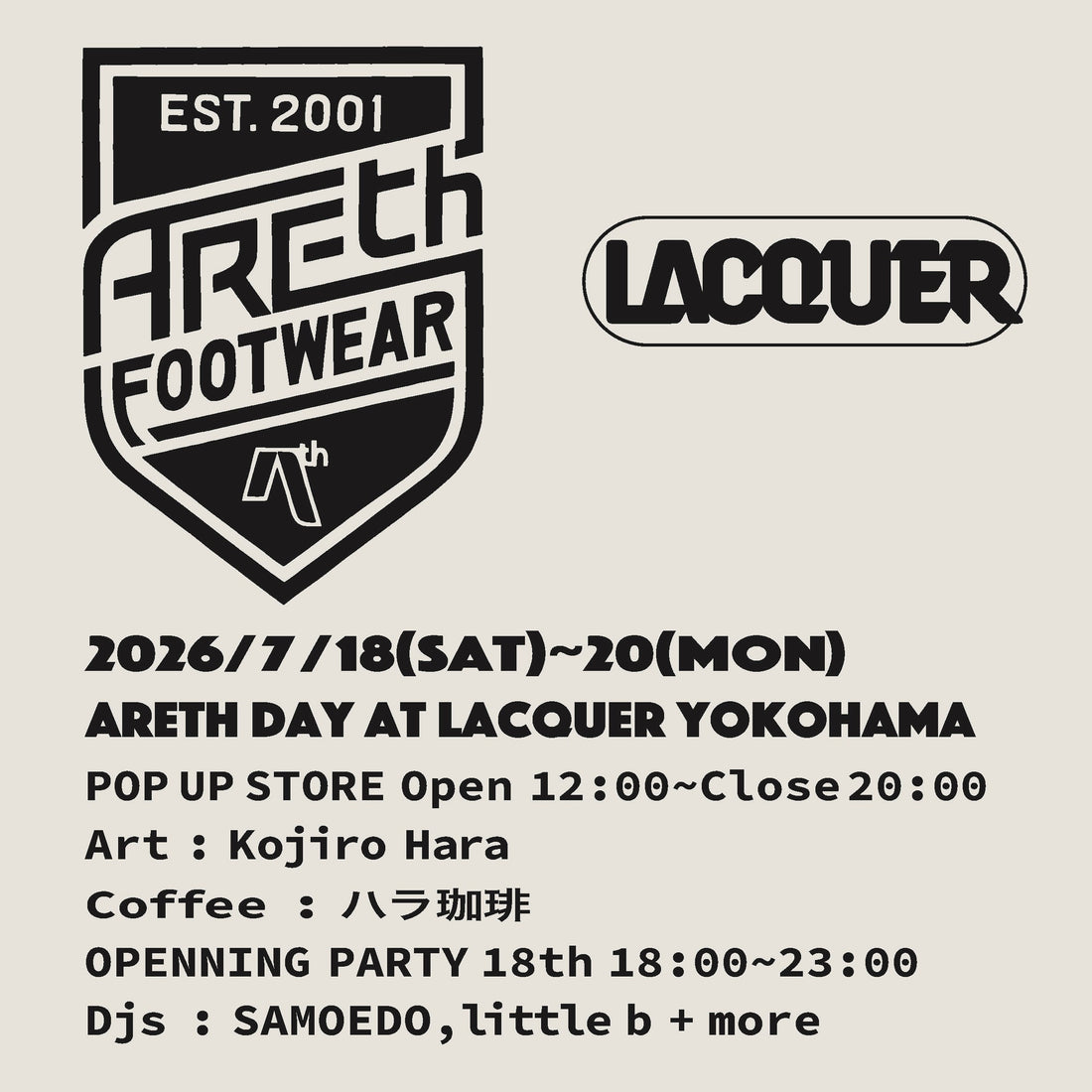 AREth DAY at LACQUER 開催のお知らせ