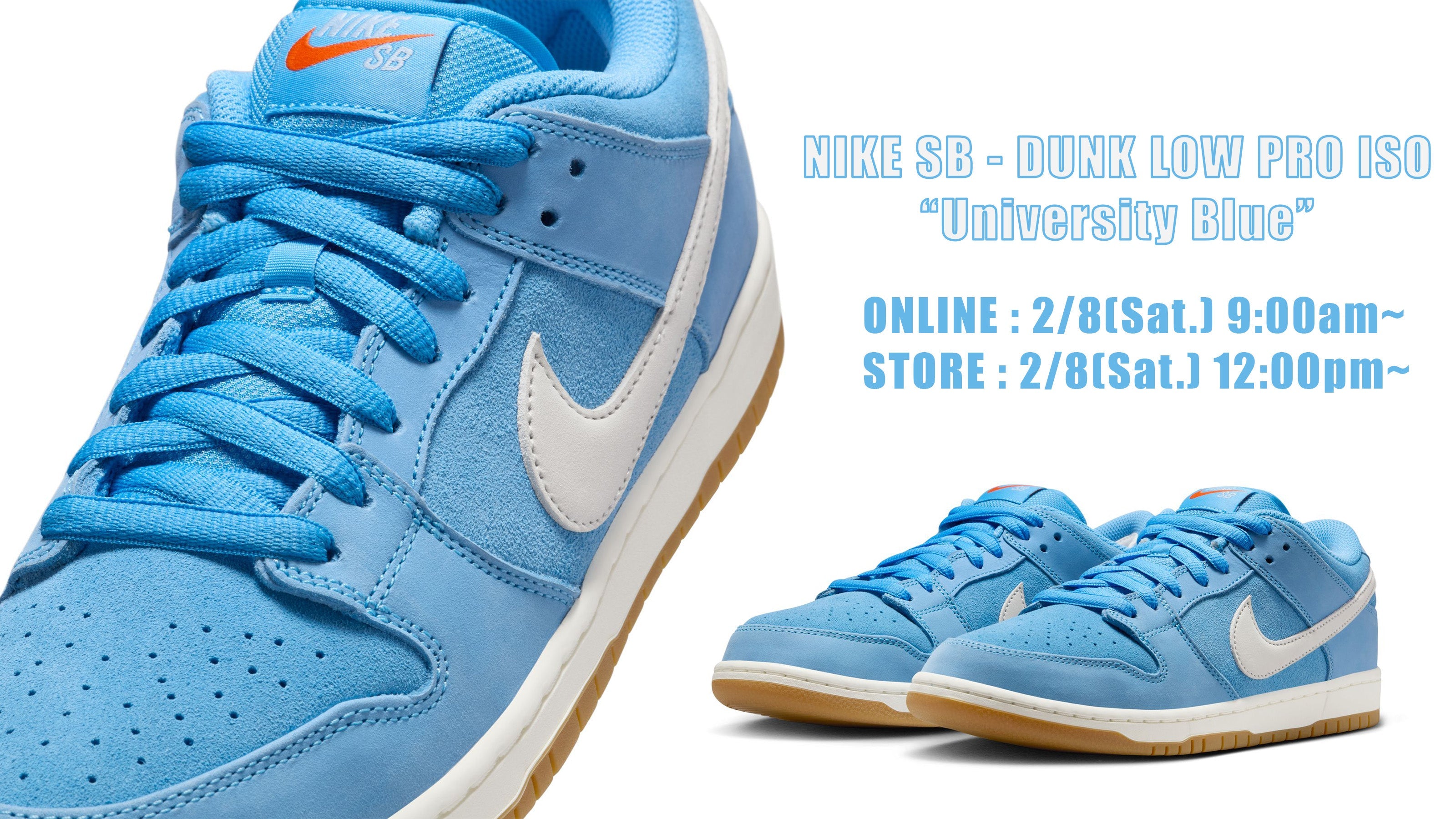 NIKE SB - DUNK LOW PRO ISO “University Blue Gum”