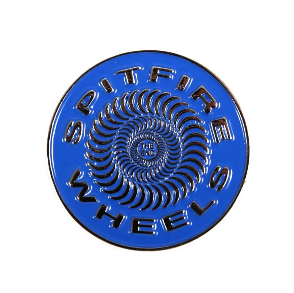 SPITFIRE WHEELS - Classic Swirl Lapel Pin "Blue/Silver"