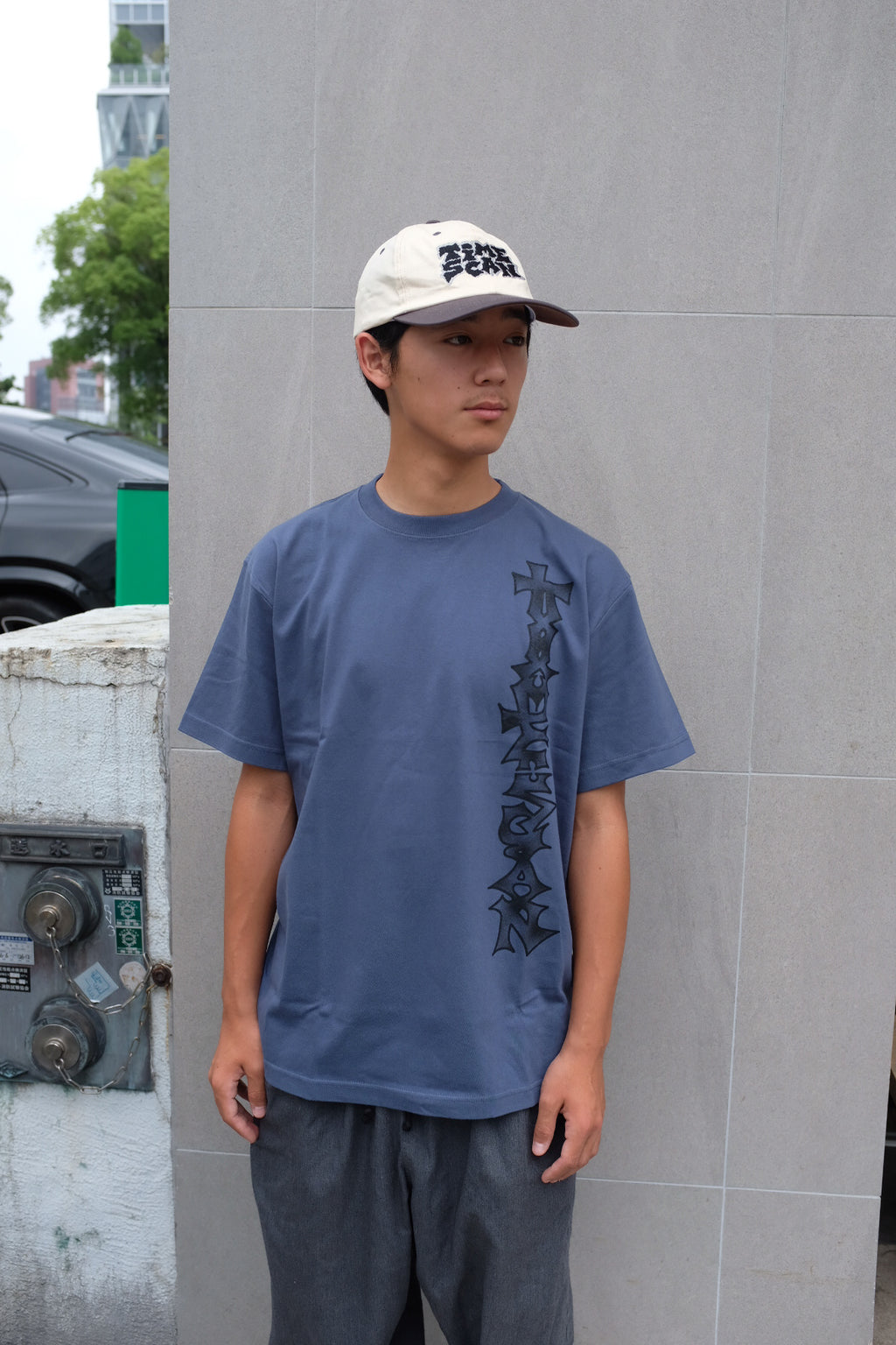 TIMESCAN - VERTICLE FLOW TEE STONE "NAVY"