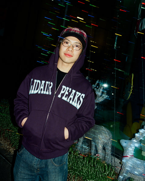 Lidairpeaks - College Logo Zip Hoodie "Viloet"