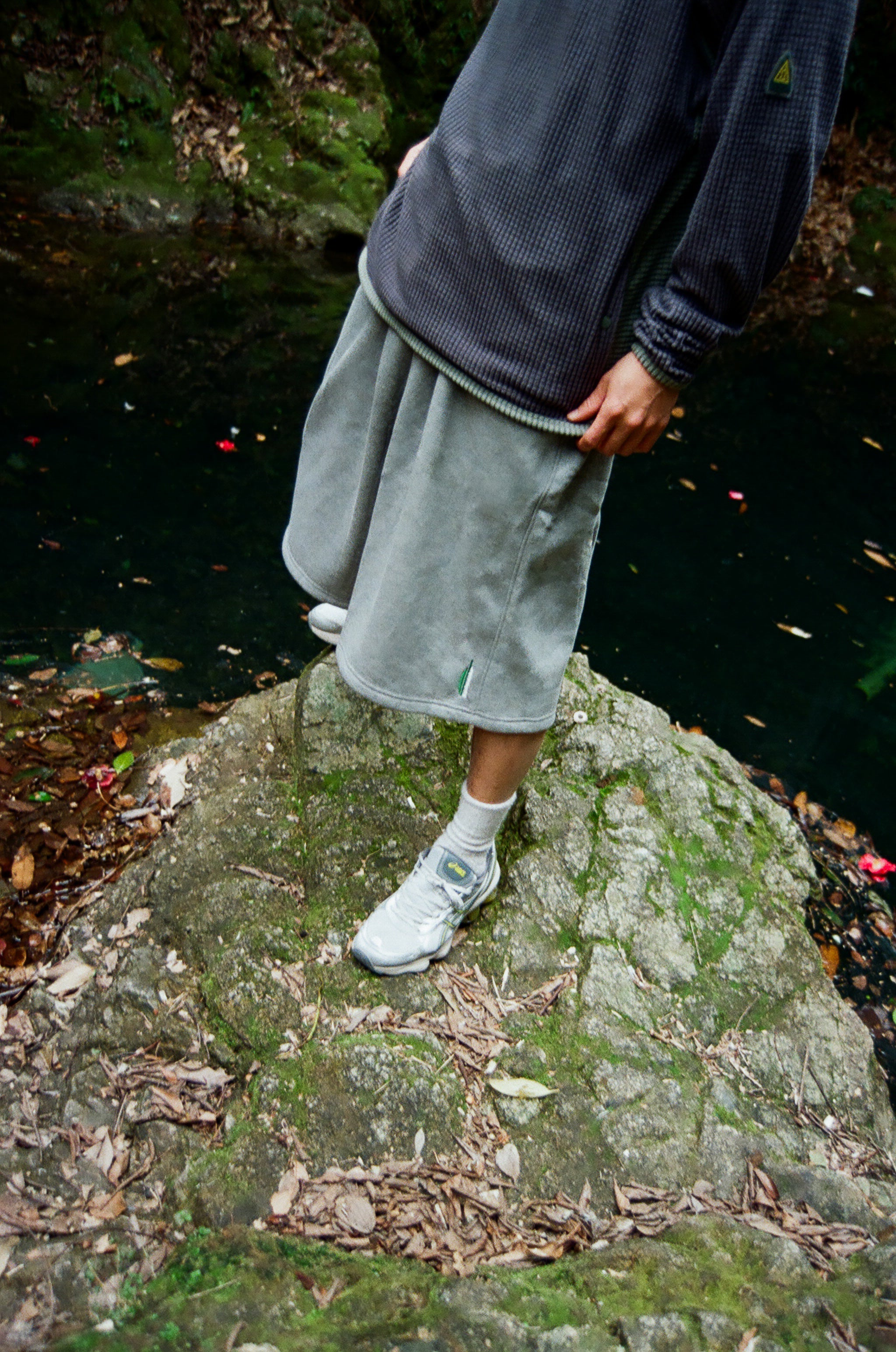 Lidairpeaks - EMB Baggy shorts "Grey"