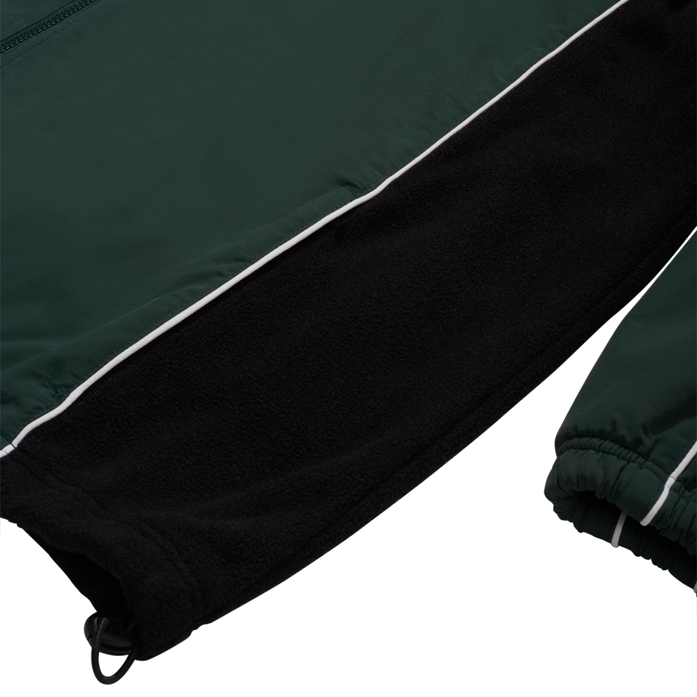 GRAND COLLECTION - Full Zip Nylon/Fleece Jacket "Forest Green/Black"