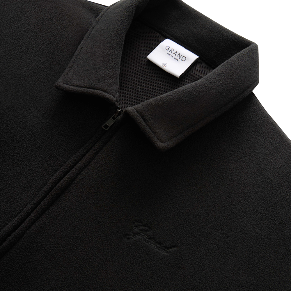 GRAND COLLECTION - Heavyweight Polar Fleece Jacket "Black"