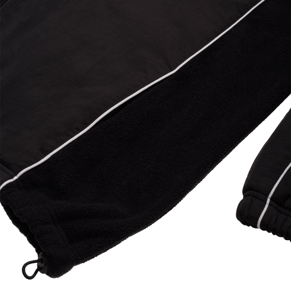 GRAND COLLECTION - Full Zip Nylon/Fleece Jacket "Black/Black"