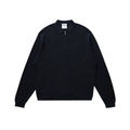 GRAND COLLECTION - Knit Quarter Zip Sweater "Navy"
