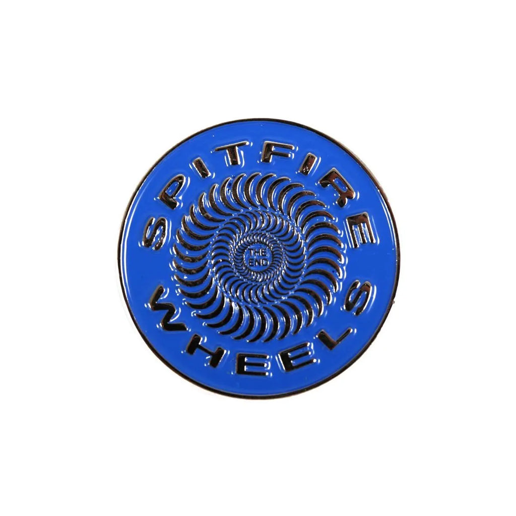 SPITFIRE WHEELS - Classic Swirl Lapel Pin "Blue/Silver"