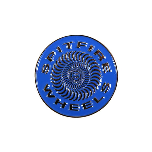 SPITFIRE WHEELS - Classic Swirl Lapel Pin "Blue/Silver"