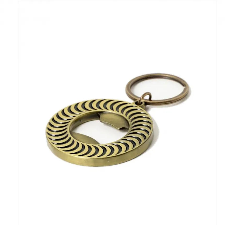SPITFIRE WHEELS - Classic Swirl Bottle Opener Keychain "Brass/Black"