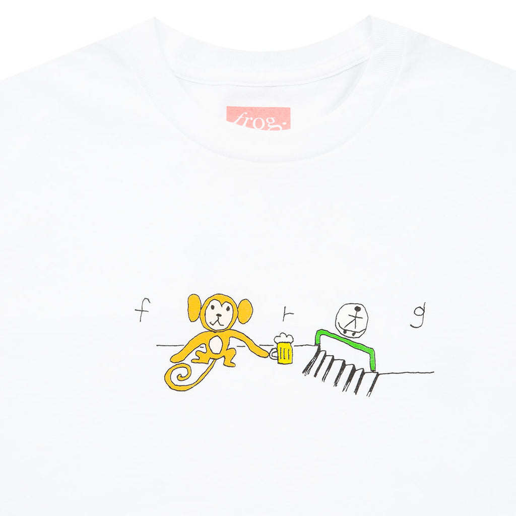 FROG SKATEBOARDS - Monkey Logo T-Shirt "White"