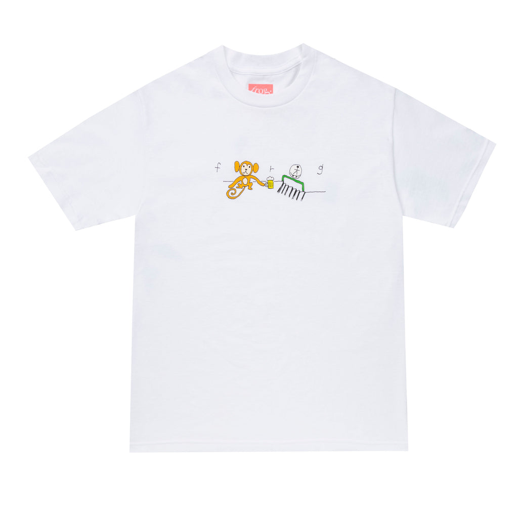 FROG SKATEBOARDS - Monkey Logo T-Shirt "White"