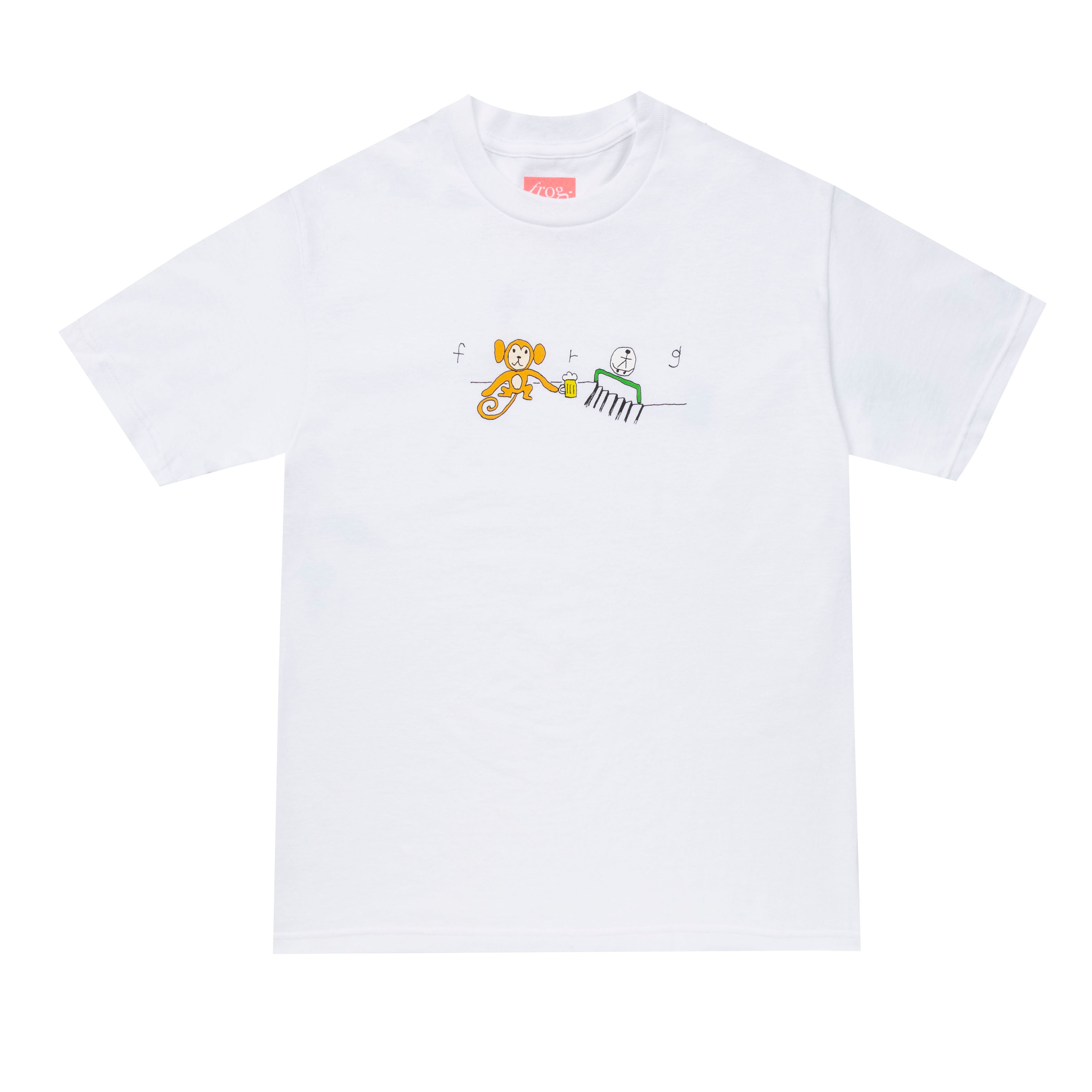FROG SKATEBOARDS - Monkey Logo T-Shirt "White"