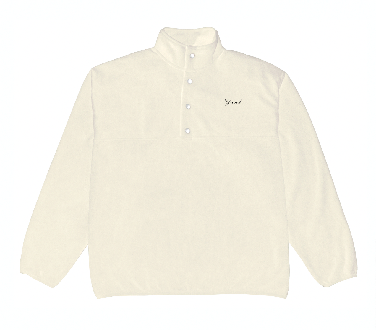 GRAND COLLECTION - Micro Fleece Pullover "Cream"