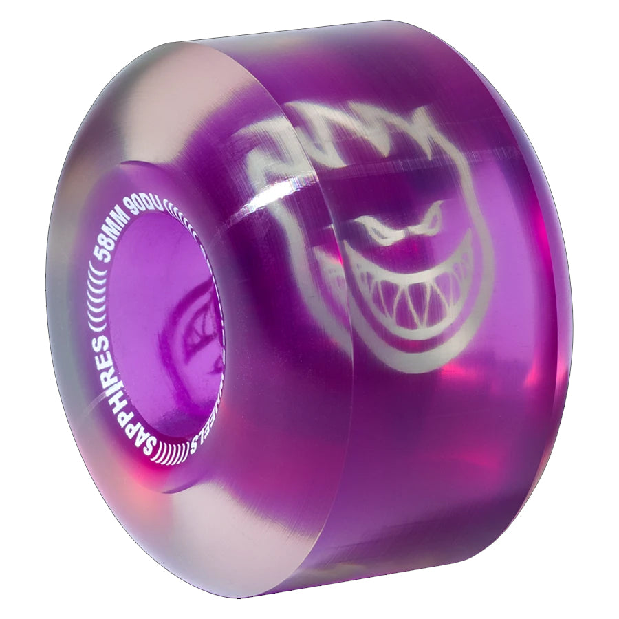 SPITFIRE WHEELS - SAPPHIRES CLEAR PURPLE 90DURO(101DURO) 58mm