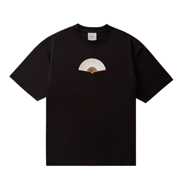 GRAND COLLECTION - Hand Fan Tee "Black"