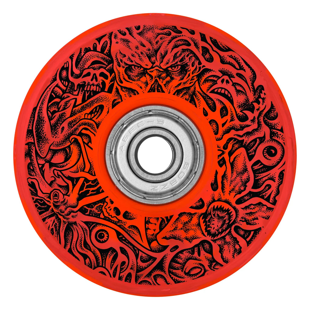 SLIME BALLS - OG SLIME「STRANGER THINGS "Hell Fire Club"」 66mm 78A "Red" Light Ups