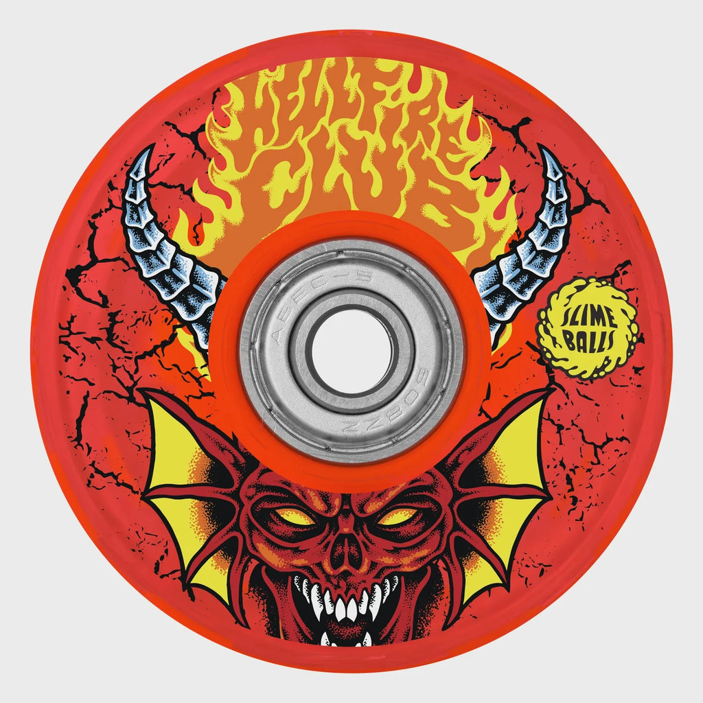 SLIME BALLS - OG SLIME「STRANGER THINGS "Hell Fire Club"」 66mm 78A "Red" Light Ups