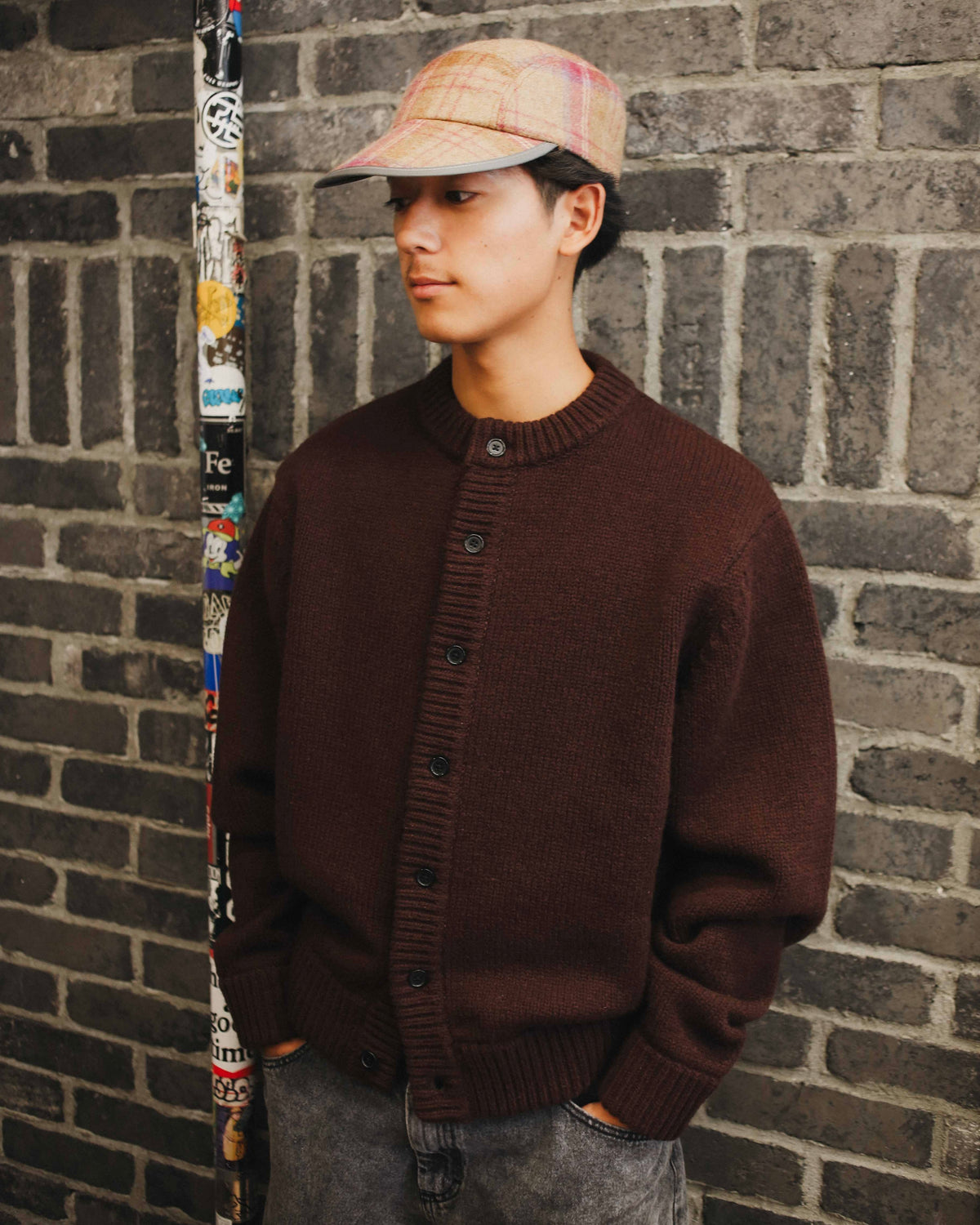 GRAND COLLECTION - Wool Cardigan "Espresso"
