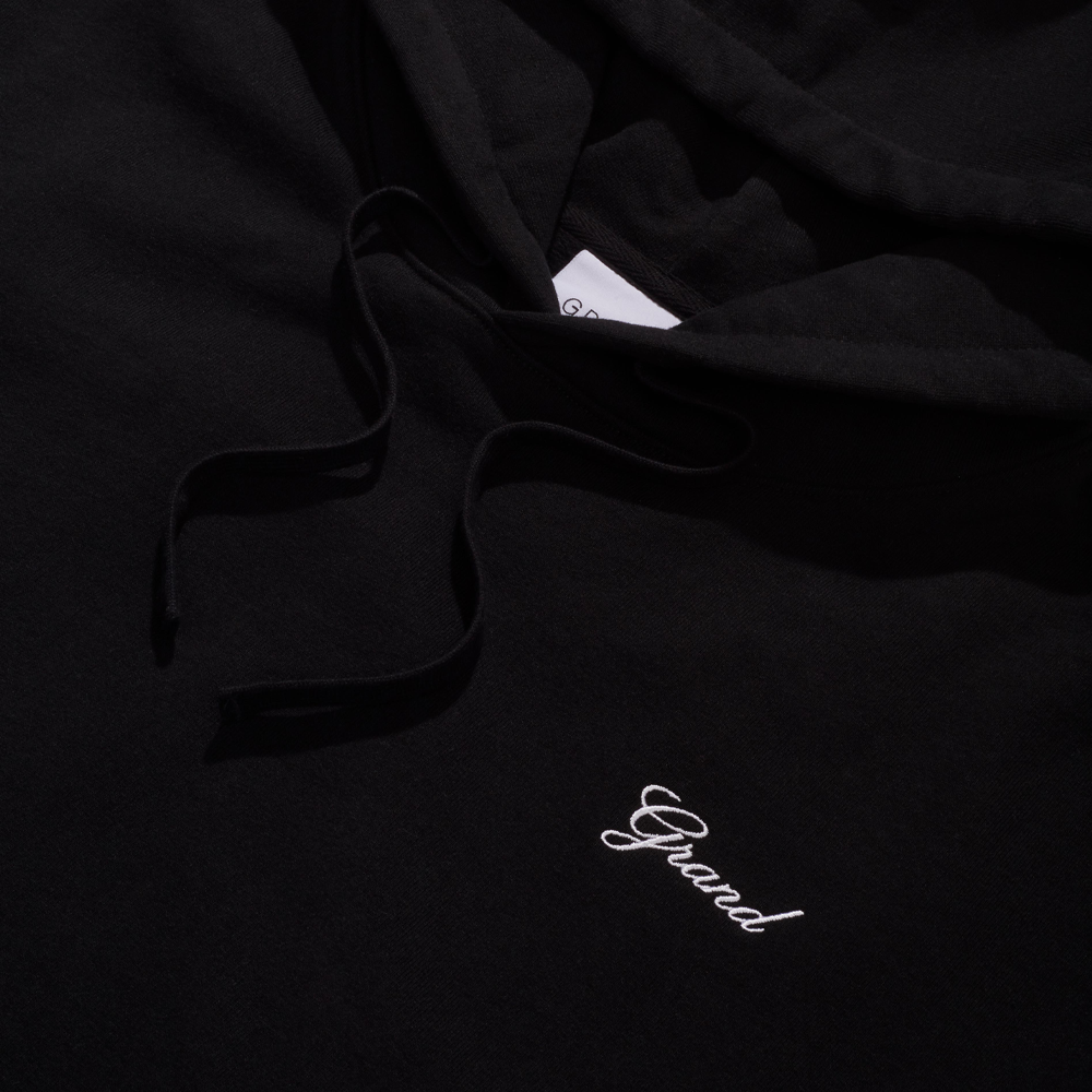 GRAND COLLECTION - Script Hoodie "Black"