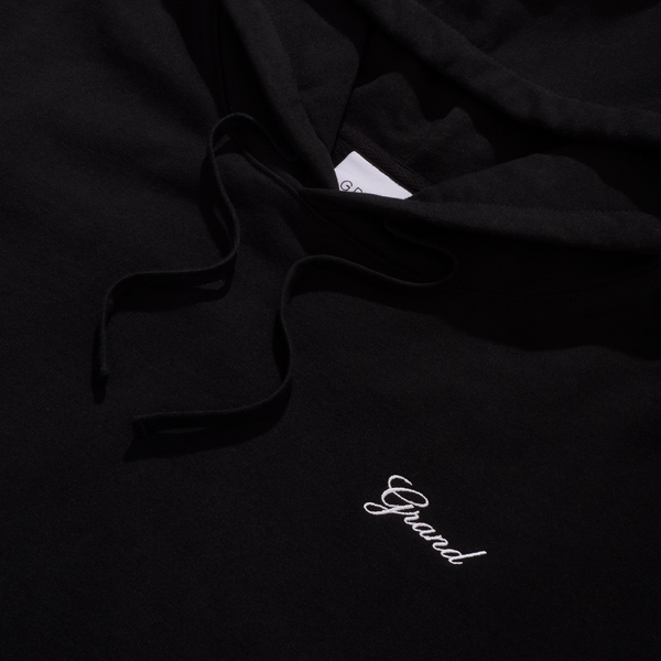 GRAND COLLECTION - Script Hoodie "Black"