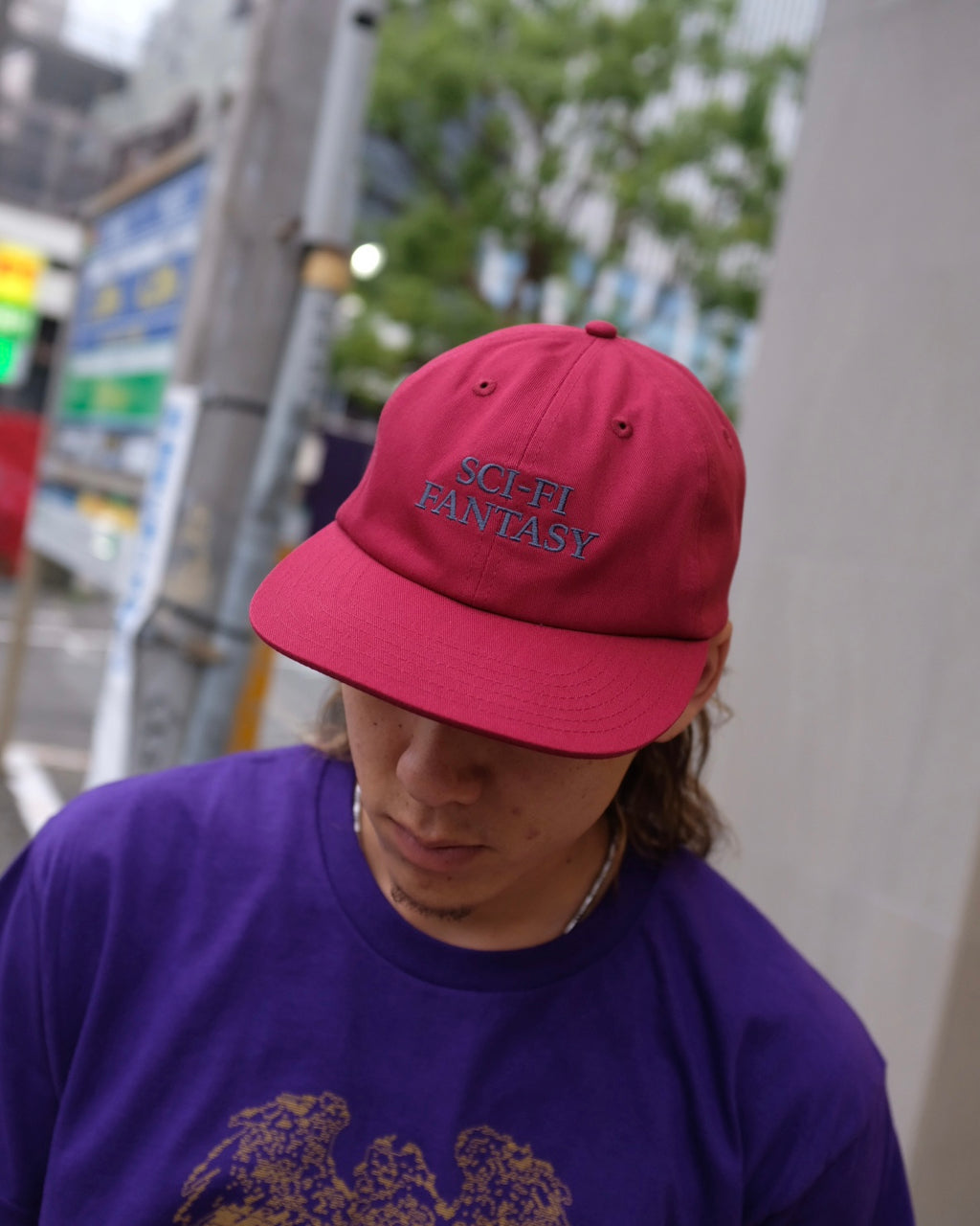 SCI-FI FANTASY - Herrinbone Logo Hat "Red"