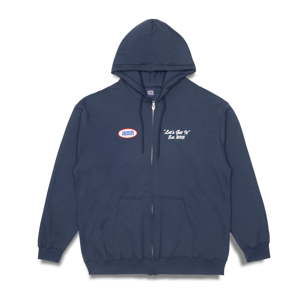 QUARTERSNACKS  - LETS GET IT ZIP HOODY  "Navy"
