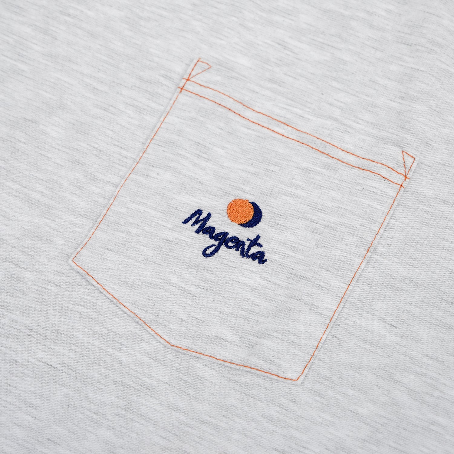 MAGENTA SKATEBOARDS - VISION POCKET TEE "ASH"