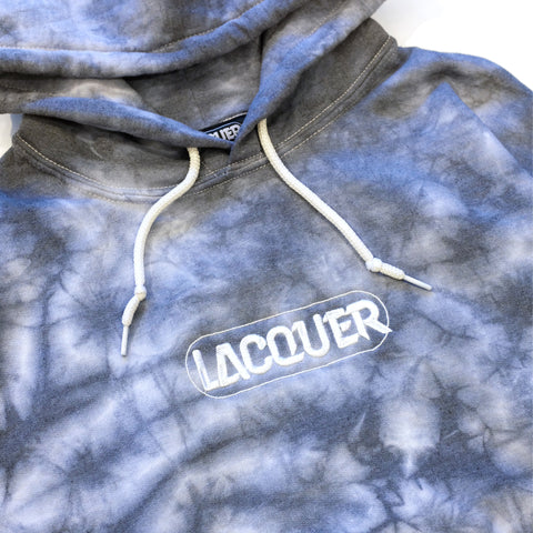 LACQUER - Embroidery tie dye Hoodie "Gray"