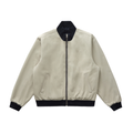 GRAND COLLECTION - Reversible Pinstripe Wool/Cotton Jacket "Stripe/White"