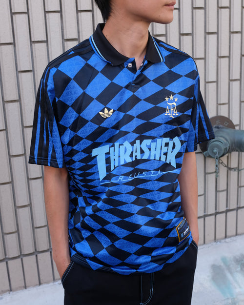 ADIDAS SKATEBOARDING - THRASHER x AFA JERSEY "Black/Blue"