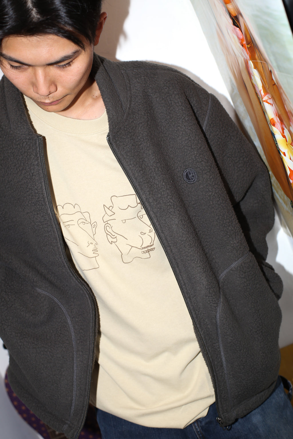 POLAR - Roman Fleece Jacket "Dirty black"