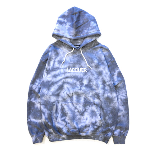 LACQUER - Embroidery tie dye Hoodie "Gray"