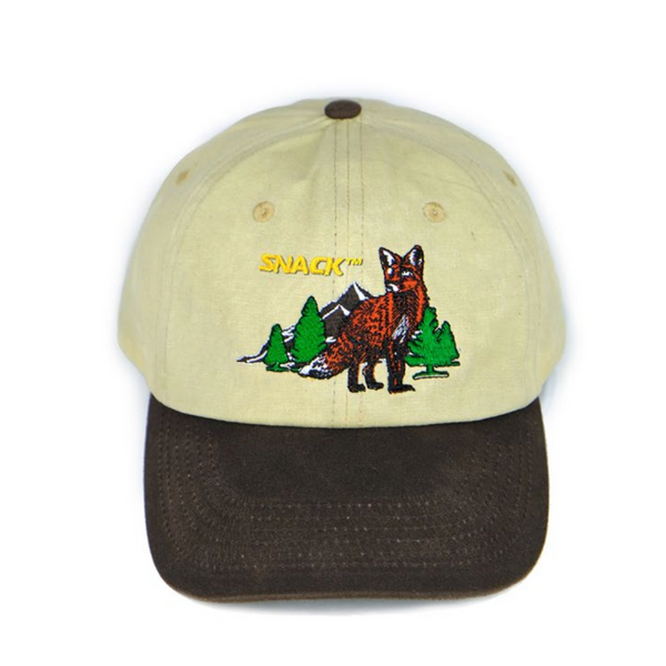 SNACK SKATEBOARDS - CRAZY LIKE A FOX HAT "TAN/BROWN"