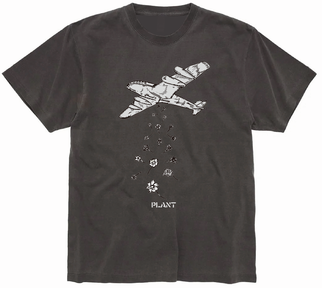 PLANT - Peace Tee "Washed Black”