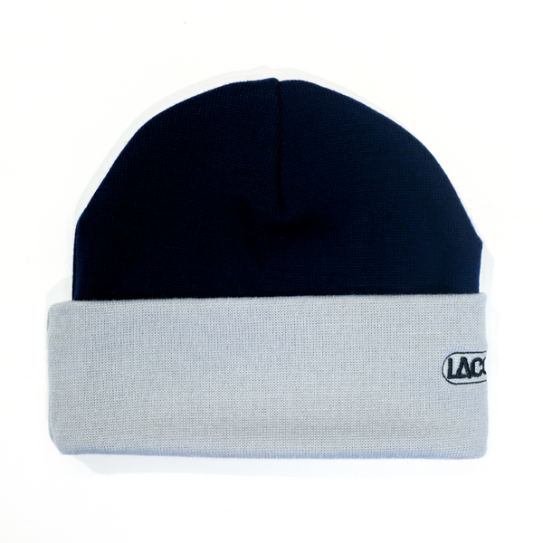 LACQUER - LOGO BEANIE "Navy/Gray"