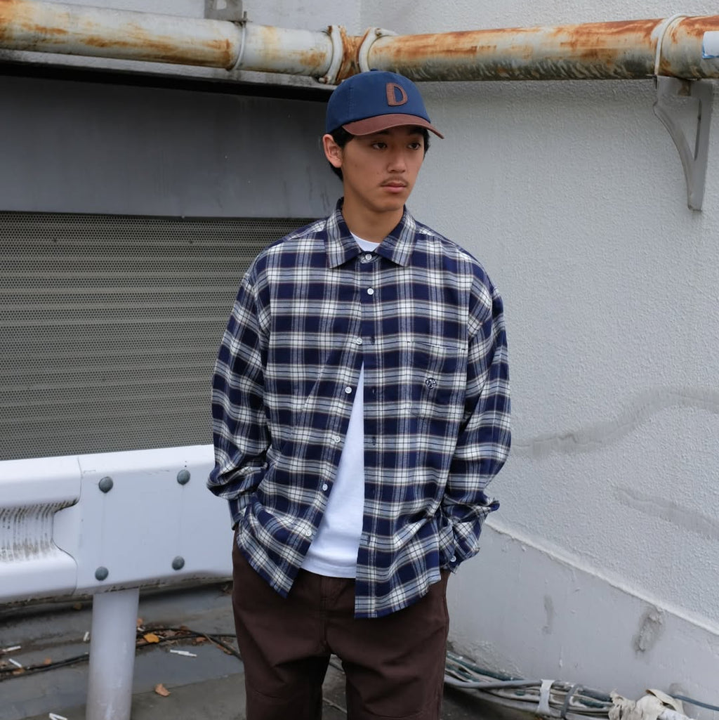 DANCER - Flannel Shirt "Navy"