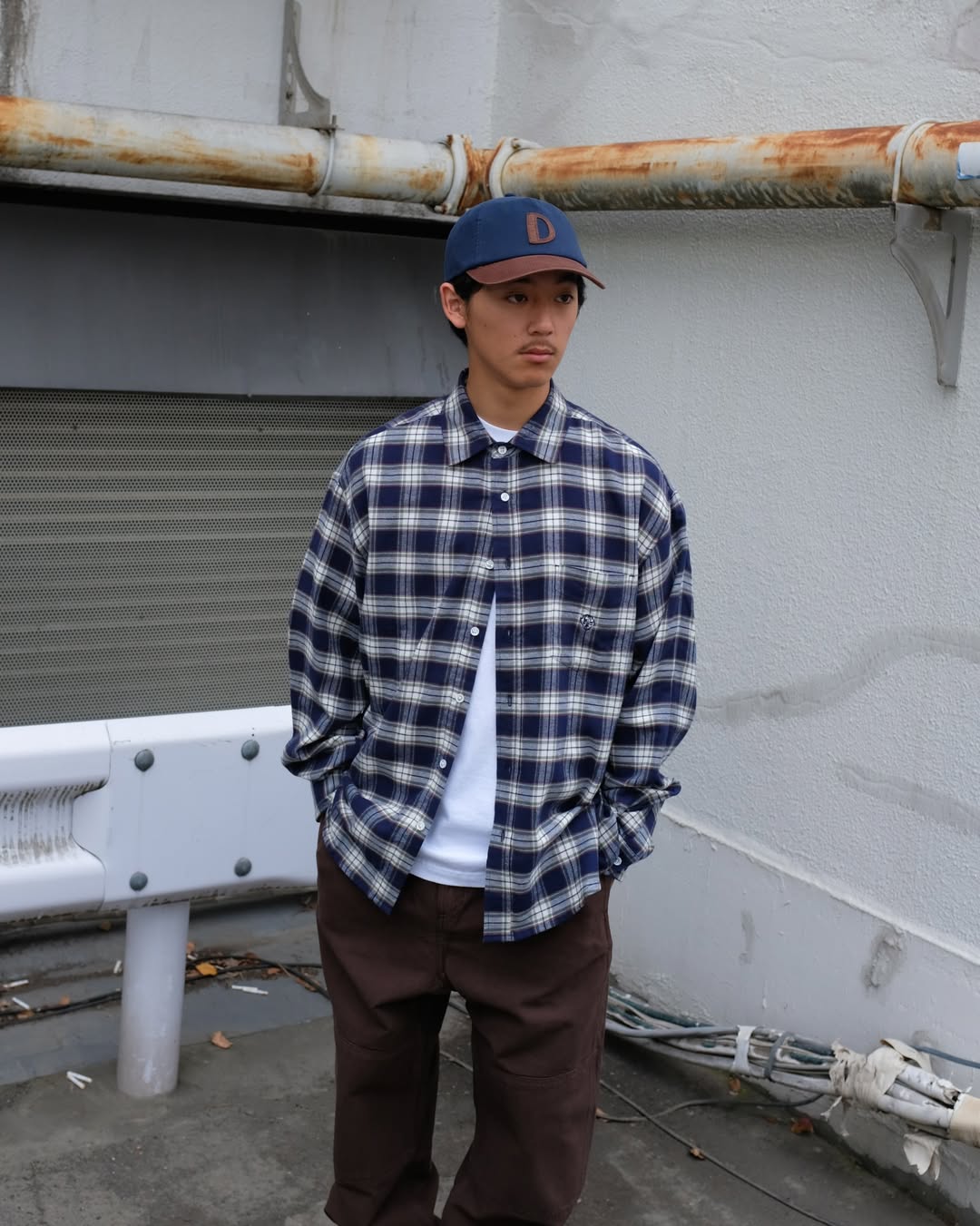 DANCER - Flannel Shirt "Navy"
